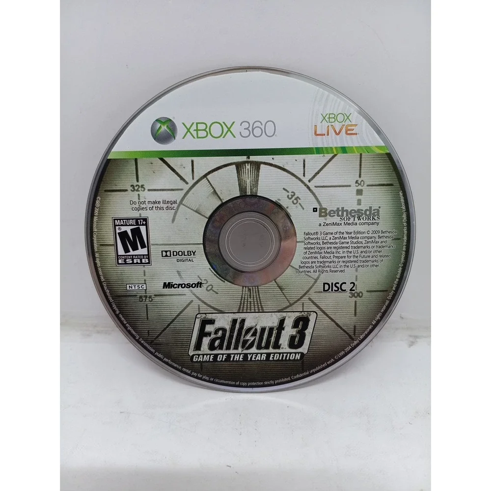 Xbox 360 Fallout Game Of The Year Edition Game DISC ONLY